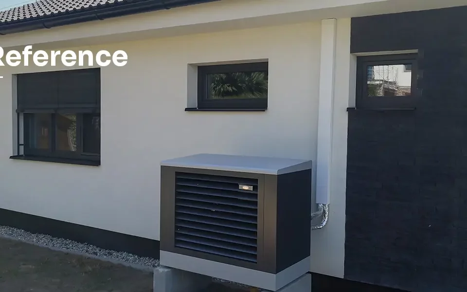 Reference - V Kozičíně (městské části Příbrami) bylo instalováno pro vytápění a chlazení rodinného domu tepelné čerpadlo PZP HEATING typ AIR PASSIVE