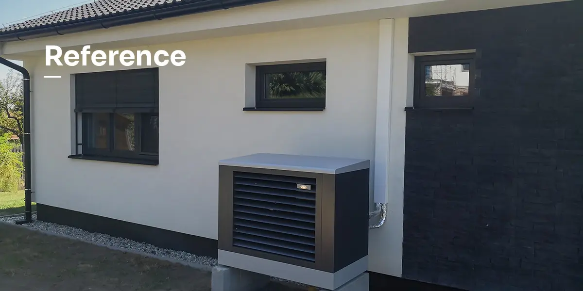 Reference - V Kozičíně (městské části Příbrami) bylo instalováno pro vytápění a chlazení rodinného domu tepelné čerpadlo PZP HEATING typ AIR PASSIVE