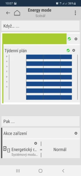 x-center: Možnost nastavení časového programu